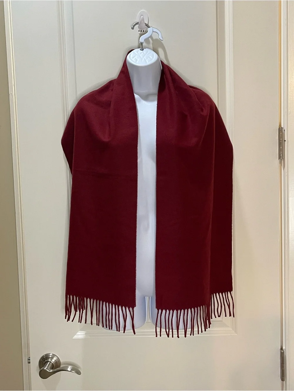 Jos. A. Bank 100% Cashmere Burgundy Scarf 12x60